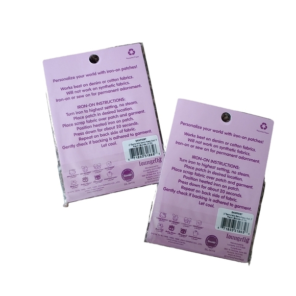 HELLO KITTY Loungefly Embroidered Iron On 3" PATCH Set of 2 Sanrio NEW - Picture 2 of 2